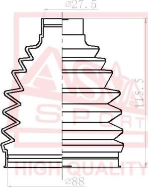 ASVA ASBT-KB4 - Bellow, drive shaft autospares.lv