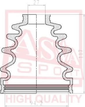 ASVA ASBT-T51 - Bellow, drive shaft autospares.lv