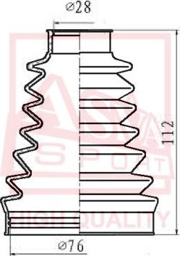 ASVA ASBT-T5M2 - Bellow, drive shaft autospares.lv