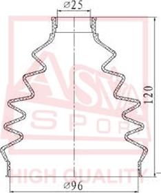 ASVA ASBT-TG - Bellow, drive shaft autospares.lv