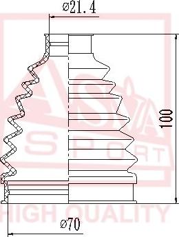 ASVA ASBT-TRC - Bellow, drive shaft autospares.lv