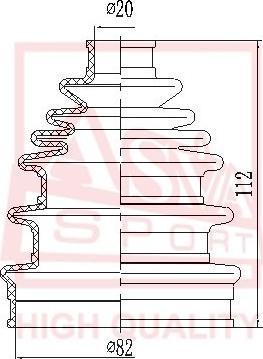 ASVA ASBT-UN - Bellow, drive shaft autospares.lv