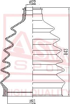 ASVA ASBT-VGR - Bellow, drive shaft autospares.lv