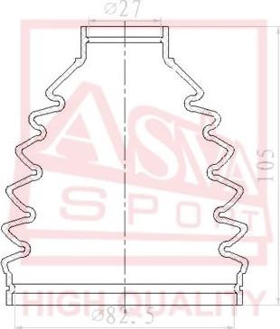 ASVA ASBT-ZZE15 - Bellow, drive shaft autospares.lv