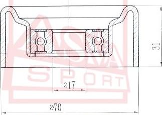 ASVA CHRBP-004 - Tensioner Pulley, v-belt autospares.lv