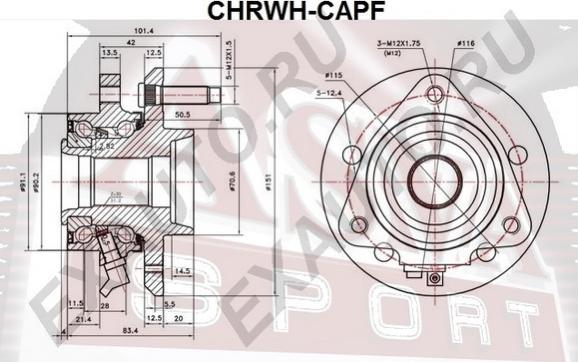 ASVA CHRWH-CAPF - Wheel Hub autospares.lv