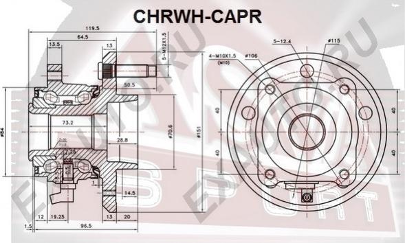 ASVA CHRWH-CAPR - Wheel Hub autospares.lv