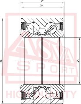 ASVA DAC45840042-40 - Wheel Bearing autospares.lv