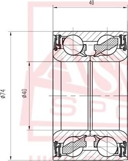 ASVA DAC40740040 - Wheel Bearing autospares.lv