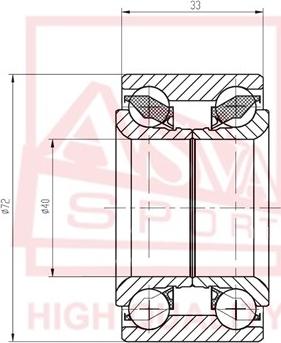 ASVA DAC40720036 - Wheel Bearing autospares.lv