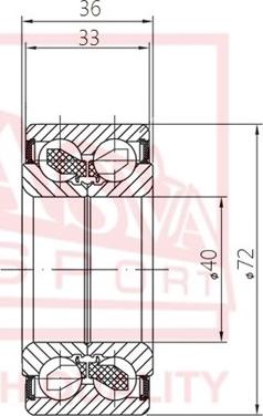 ASVA DAC40723336 - Wheel Bearing autospares.lv