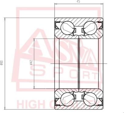 ASVA DAC42800045 - Wheel Bearing autospares.lv