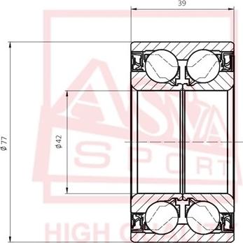 ASVA DAC42770039 - Wheel Bearing autospares.lv