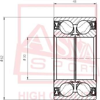 ASVA DAC30620048 - Wheel Bearing autospares.lv