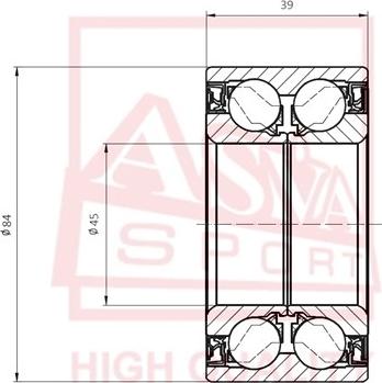 ASVA DACM45840039 - Wheel Bearing autospares.lv