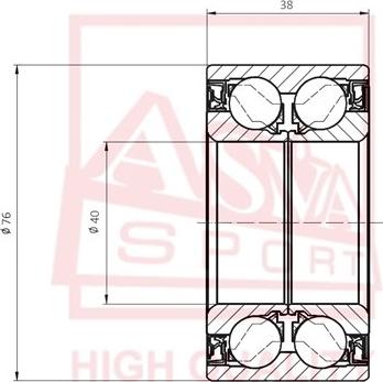 ASVA DACM40760038 - Wheel Bearing autospares.lv