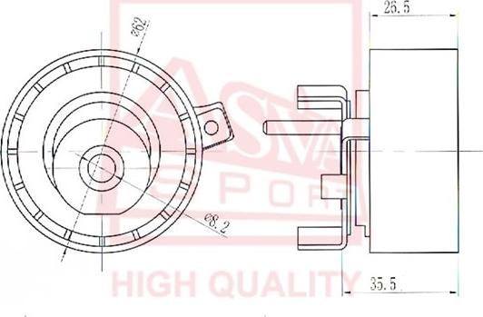 ASVA FDBP-009 - Tensioner Pulley, v-belt autospares.lv