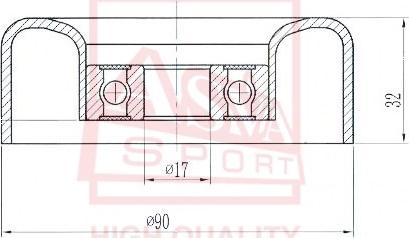 ASVA FDBP-004 - Tensioner Pulley, v-belt autospares.lv