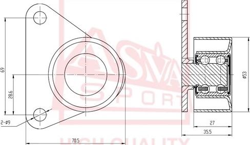 ASVA FDBP-016 - Tensioner Pulley, v-belt autospares.lv