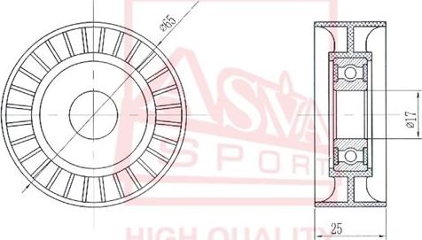 ASVA FDBP-013 - Tensioner Pulley, v-belt autospares.lv