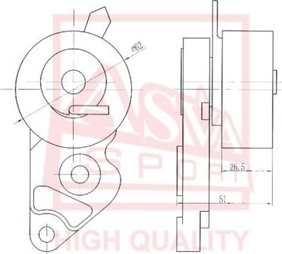 ASVA FDBT-002 - Belt Tensioner, v-ribbed belt autospares.lv