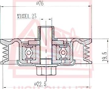 ASVA HNBP-004 - Tensioner Pulley, v-belt autospares.lv