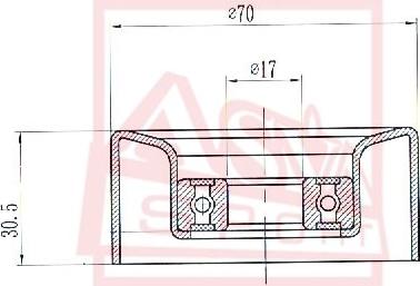 ASVA HNBP-015 - Tensioner Pulley, v-belt autospares.lv