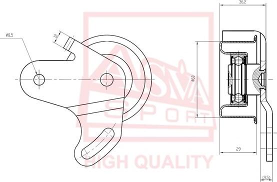 ASVA HYBP-003 - Tensioner Pulley, v-belt autospares.lv