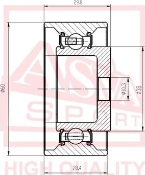 ASVA HYBP-024 - Tensioner Pulley, v-belt autospares.lv