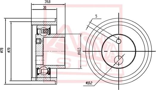 ASVA HYBP-023 - Tensioner Pulley, v-belt autospares.lv