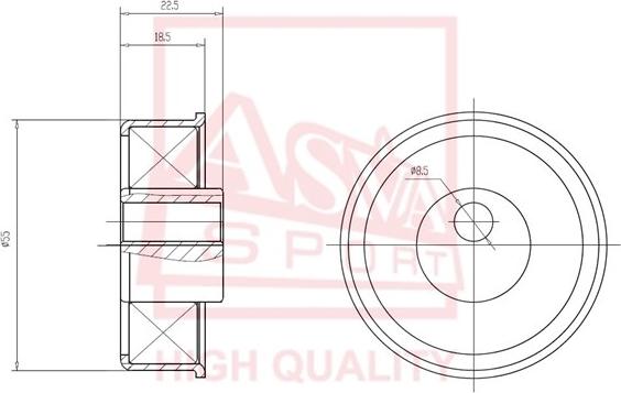 ASVA MTBP-008 - Tensioner Pulley, v-belt autospares.lv