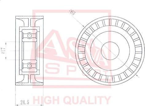 ASVA MTBP-012 - Tensioner Pulley, v-belt autospares.lv