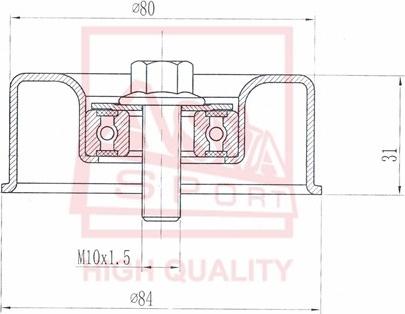 ASVA MTBP-029 - Tensioner Pulley, v-belt autospares.lv