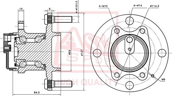 ASVA MTWH-Z30R - Wheel Hub autospares.lv