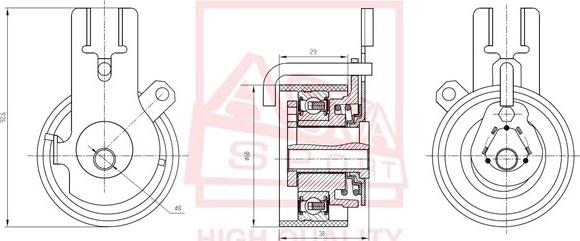 ASVA MZBP-003 - Tensioner Pulley, v-belt autospares.lv