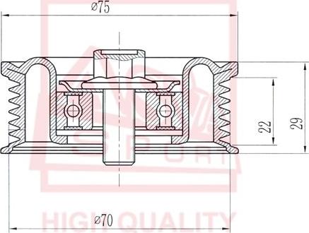 ASVA MZBP-002 - Tensioner Pulley, v-belt autospares.lv