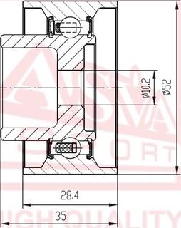 ASVA MZBP-012 - Tensioner Pulley, v-belt autospares.lv