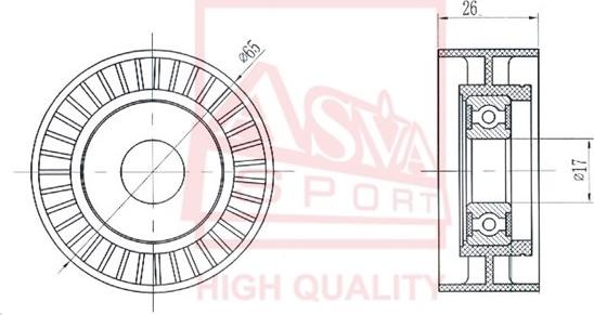 ASVA NSBP-010 - Tensioner Pulley, v-belt autospares.lv