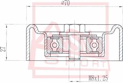 ASVA NSBP-031 - Tensioner Pulley, v-belt autospares.lv