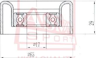 ASVA OPBP-003 - Tensioner Pulley, v-belt autospares.lv