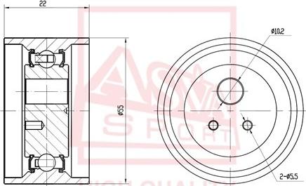 ASVA RNBP-004 - Tensioner Pulley, v-belt autospares.lv