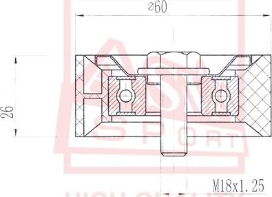 ASVA RNBP-003 - Tensioner Pulley, v-belt autospares.lv