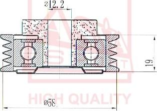 ASVA SZBP-009 - Tensioner Pulley, v-belt autospares.lv