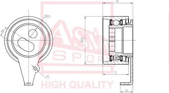 ASVA SZBP-007 - Tensioner Pulley, v-belt autospares.lv