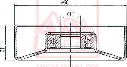 ASVA TYBP-052 - Tensioner Pulley, v-belt autospares.lv