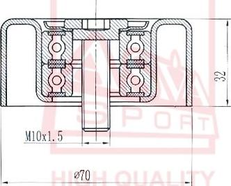 ASVA TYBP-007 - Tensioner Pulley, v-belt autospares.lv