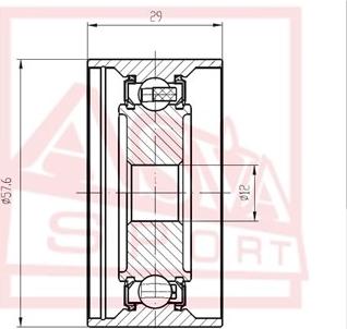 ASVA TYBP-017 - Tensioner Pulley, v-belt autospares.lv