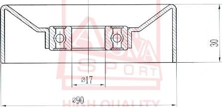 ASVA TYBP-031 - Tensioner Pulley, v-belt autospares.lv