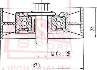 ASVA TYBP-023 - Tensioner Pulley, v-belt autospares.lv