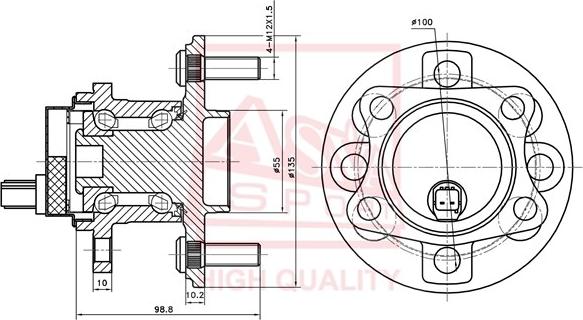 ASVA TYWH-KSP90R - Wheel Hub autospares.lv